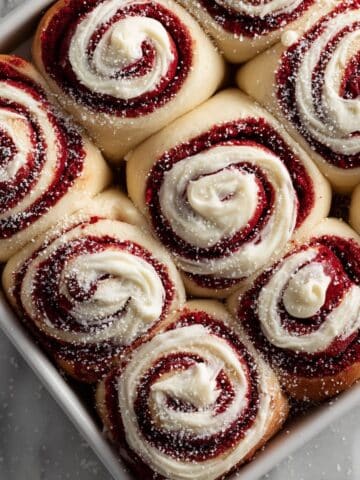 Red Velvet Cinnamon Rolls | The Perfect Christmas Morning Treat Recipe