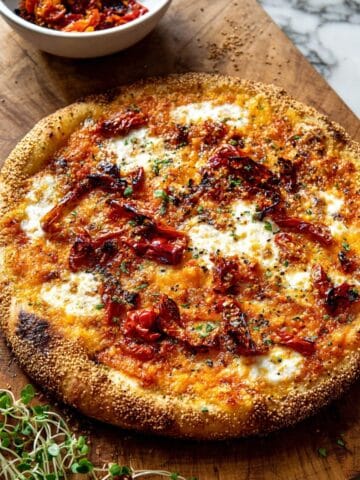 Calabrian Chili Roasted Red Pepper Pizza Recipe