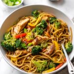 Chicken Lo Mein with Vegetables and Sesame-Ginger Sauce Recipe