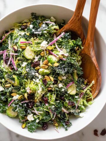 Simple Kale and Brussels Sprouts Salad Recipe