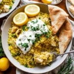Dump-and-Bake Chicken Tzatziki and Rice Recipe