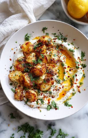 Greek Roasted Potatoes with Whipped Feta Recipe