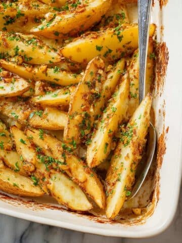 Greek Potatoes with Lemon, Garlic, and Parmesan Recipe