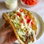 Quick Pan Fried Smash Burger Tacos with Ground Beef Recipe