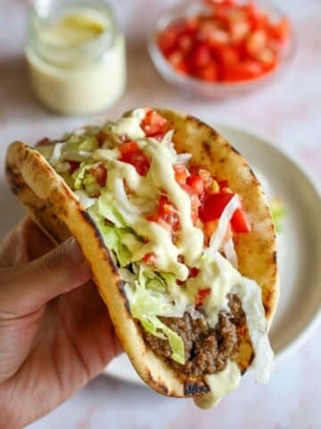 Quick Pan Fried Smash Burger Tacos with Ground Beef Recipe