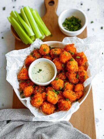 Air Fryer Buffalo Popcorn Chicken Recipe