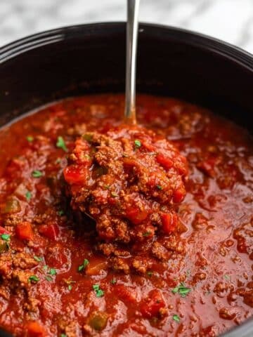 Slow Cooker No-Bean Beef Chili Recipe