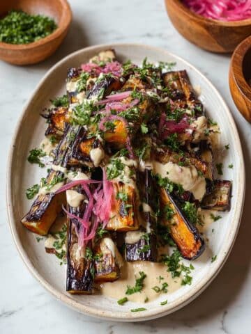 Roasted Eggplant with Miso Tahini Recipe
