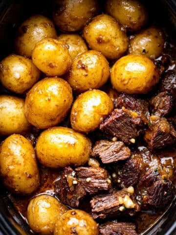 Slow Cooker Garlic Butter Beef Bites Recipe