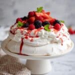 Classic Pavlova with Mascarpone Cream and Mixed Berries Recipe