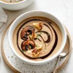 Creamy Roasted Cauliflower and Mushroom Soup - Dairy Free Recipe