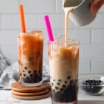 Homemade Black Tea Bubble Milk Tea with Tapioca Pearls Recipe