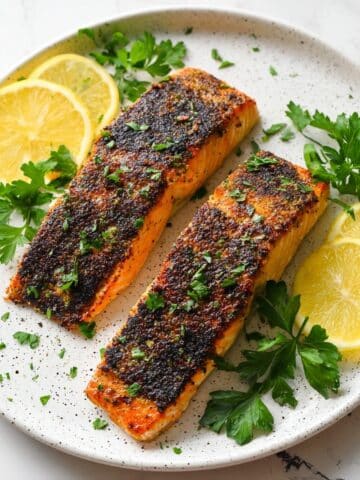 Seared Blackened Salmon for Two Recipe