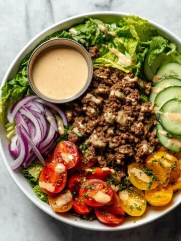 Healthy Burger Bowls with Special Sauce Recipe
