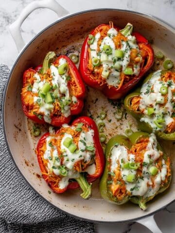 Buffalo Chicken Stuffed Peppers - Dairy Free & Low Carb Recipe