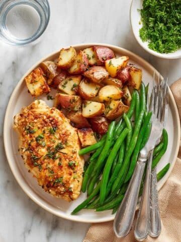 Parmesan Crusted Chicken Sheet Pan Dinner Recipe