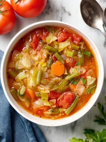Hearty Cabbage Soup with Vegetables and Tomatoes Recipe