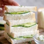 Cucumber Sandwiches with Cream Cheese and Fresh Herbs Recipe