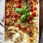 Easiest One Pan Caprese Pesto Orzo Bake Recipe
