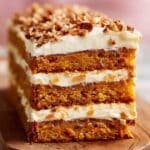 A Very Big Pumpkin Layer Cake with Toffee Pecans and Cream Cheese Frosting Recipe