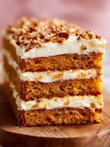 A Very Big Pumpkin Layer Cake with Toffee Pecans and Cream Cheese Frosting Recipe