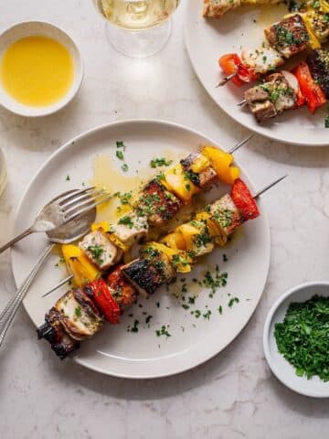 Garlic and Honey-Glazed Salmon Kebabs Recipe
