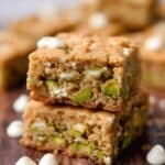 White Chocolate Pistachio Cookie Bars Recipe