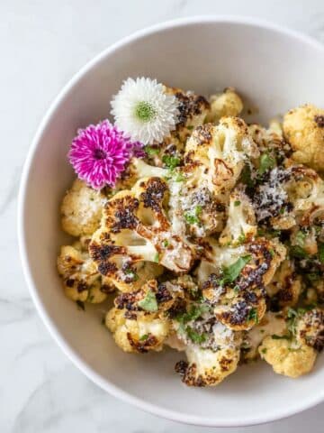 Easy Low Carb Parmesan Roasted Cauliflower Recipe