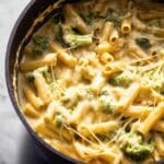 One Pot Broccoli Cheese Pesto Pasta Recipe