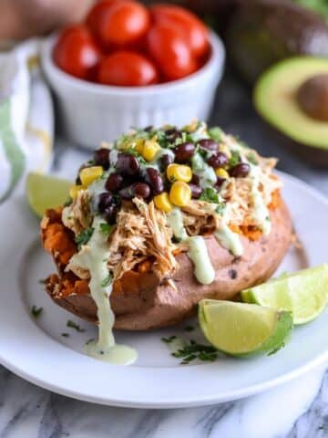 Stuffed BBQ Chicken Sweet Potatoes Recipe