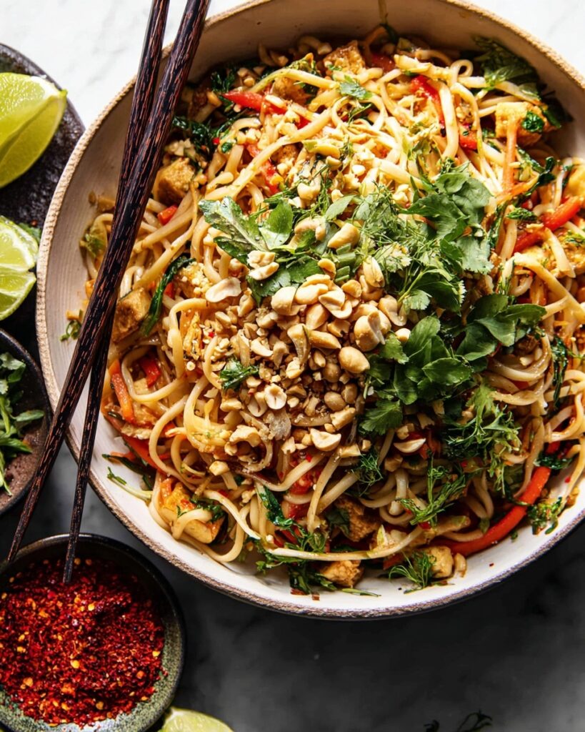 30 Minute Garlic Butter Chicken Pad Thai | Quick & Flavorful Thai Dinner