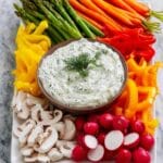 Vegetable Platter with Herbed Greek Yogurt Dip Recipe