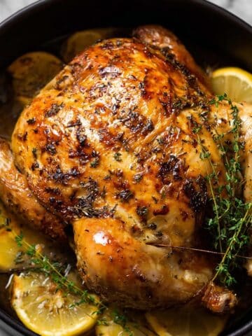 Lemon Garlic Slow Cooker Roast Chicken Recipe