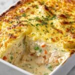 Fish Pie with Peas, Eggs, and Creamy Herb Sauce Recipe