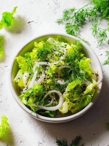 Little Gem Salad with Herbs, Maple, Lime, and Sesame Recipe