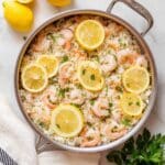 One Pot Lemon Garlic Shrimp and Rice Recipe