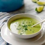 Creamy Green Pea Soup with Basil and Parmesan Recipe