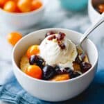 Pouding Chomeur with Date Syrup and Chopped Fruits Recipe
