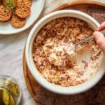 Corned Beef and Sauerkraut Dip with Crispy Rye Toasts Recipe