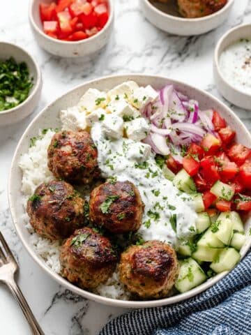 Greek Turkey Meatballs with Tzatziki Recipe