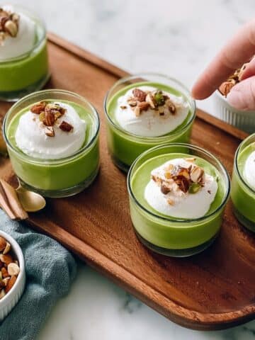 Pistachio Coconut Spinach Pudding Recipe
