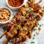 Easy Grilled Asian Chicken Skewers with Honey Garlic Sauce Recipe