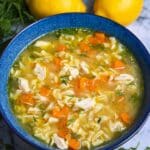 Lemon Chicken Orzo Soup Recipe