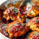 Baked Honey Garlic Chicken Thighs Recipe
