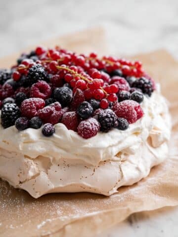 Berry Pavlova with Lemon Whipped Cream Recipe