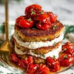 Eggplant Napoleons with Roasted Cherry Tomatoes and Ricotta Recipe