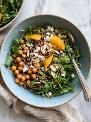 Arugula Citrus Salad with Quinoa, Chickpeas, and Toasted Almonds Recipe