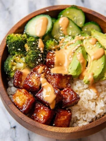 Crispy Bang Bang Salmon Bites Bowls Recipe