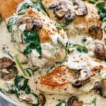 Creamy Parmesan Garlic Mushroom Chicken Recipe