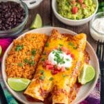 Leftover Steak Enchiladas with Corn, Black Beans, and Cheddar Recipe